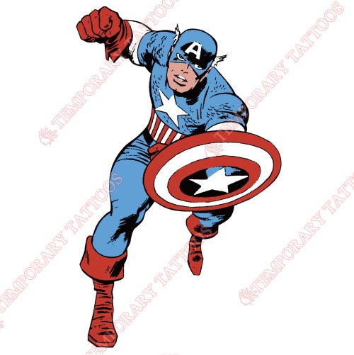 Captain America Customize Temporary Tattoos Stickers NO.92